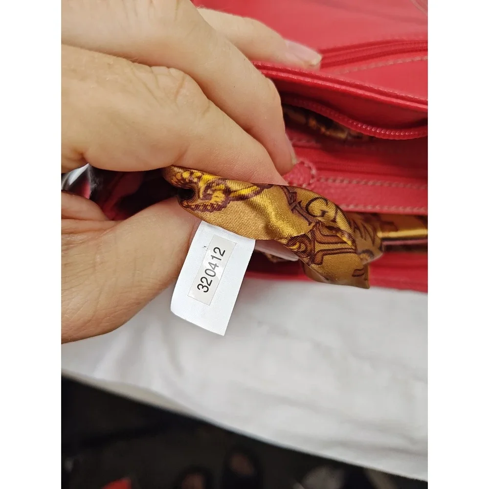 Tignanello Tomato Red Leather Simply Stated Crossbody Bag Purse NWT T82405